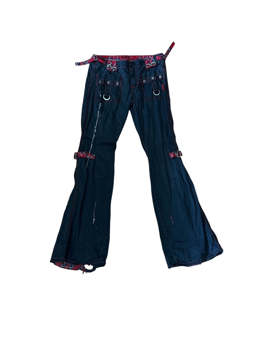Vintage 1990s Y2K Tripp NYC Flare Pants Cyber Goth Emo Punk Tripp Pants size 5